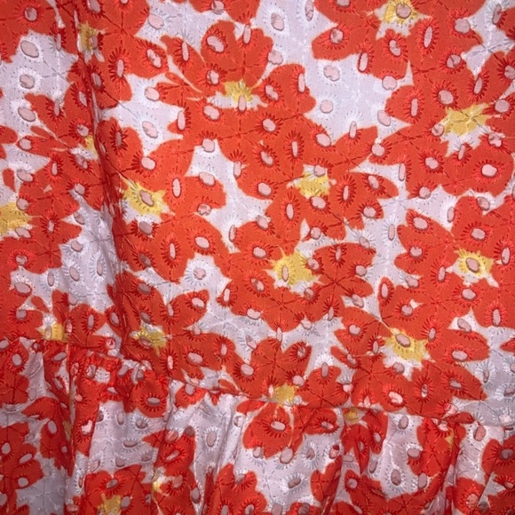 Eyelet Floral Ruffle Mini Skirt - Picture 4 of 11